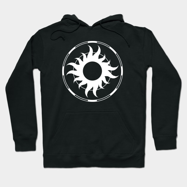 Sun - Original Logo Banner Sigil - Light Design for Dark Backgrounds Hoodie by Indi Martin